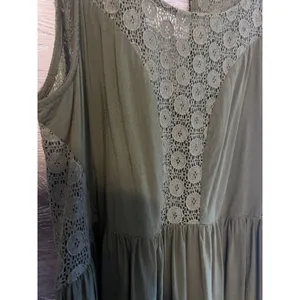 Anthropologie Lilka Dress Olive Green Rayon & Lace Sleeveless Open Back Sz S thumbnail 5