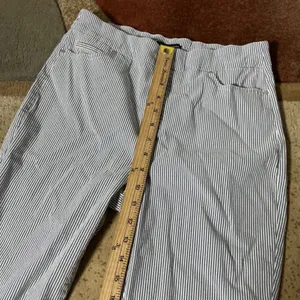 Mario Serrani Fisherman Nautical Striped Pull On Pants Womens Large Blue White‎ thumbnail 3