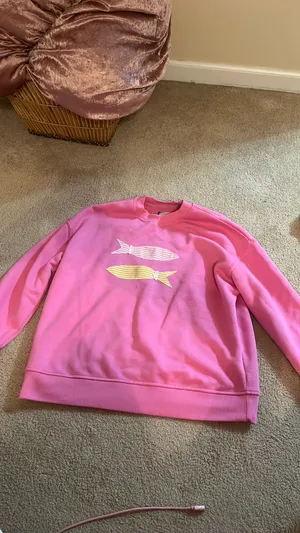 Pink Sweatshirt With Fish On It thumbnail 3