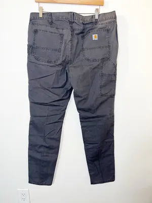 Carhartt Slim Fit Women’s Dark Gray Workwear Carpenter Tall Pants thumbnail 7