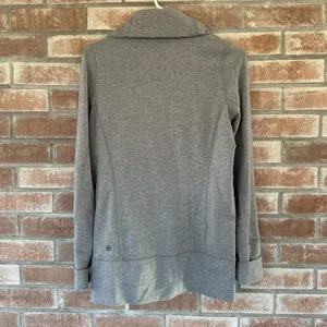 Lululemon In Stride Full Zip Gray Floral Jacket Size 6 thumbnail 6