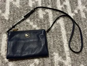 Michael Kors Fulton East West Crossbody Bag in Navy Blue thumbnail 1