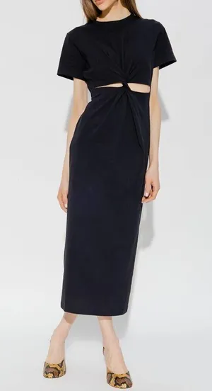 Birgitte Herskind Zach T Shirt Midi Dress Black Womens Size Medium thumbnail 9