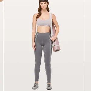 Lululemon Mesh Power Lines Leggings Titanium Dark Chrome Size 6 thumbnail 10