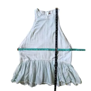 Free People Womens Aqua Size XS High Neck Peplum Tank Top thumbnail 4