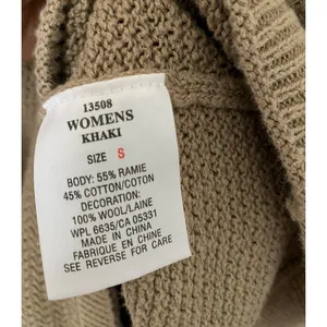 Woolrich Khaki Womens Sweater Sz S Wool Ramie Cotton Long Sleeve Pullover thumbnail 7