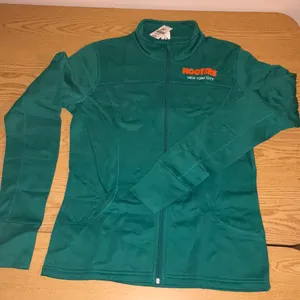 New Womens Hooters Track Jacket from NYC Thumb Size XLarge with Stain thumbnail 3