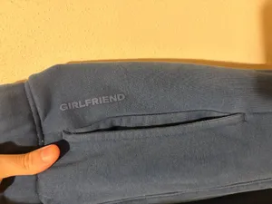 Girlfriend Collective Cargo Sweatpants Blue Straight Leg thumbnail 12