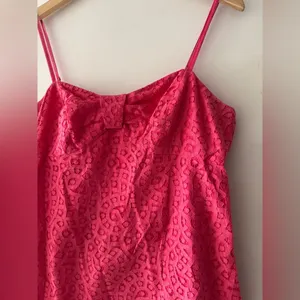 Lilly Pulitzer Karina Lipstick Pink‎ Lace Empire Waist Dress Adorable thumbnail 5