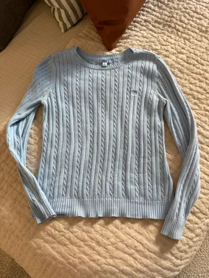 IZOD Baby blue cable knit sweater thumbnail 5