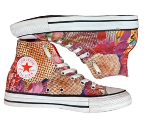 Converse Chuck Taylor All Star Hi Women's Floral Shoe Size 7 #139 thumbnail 1