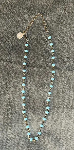 Blue Beaded Necklace thumbnail 1