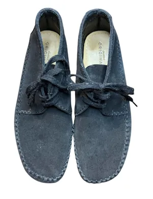 Clarks Boots Womens Size 9.5 Gray Suede Originals Chukka Crepe Ankle‎ Boots thumbnail 1