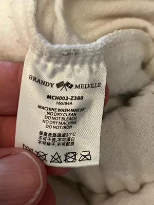 Brandy Melville Sweatpants Womens 160/84A White Fleece Jogger Elastic Waist thumbnail 9