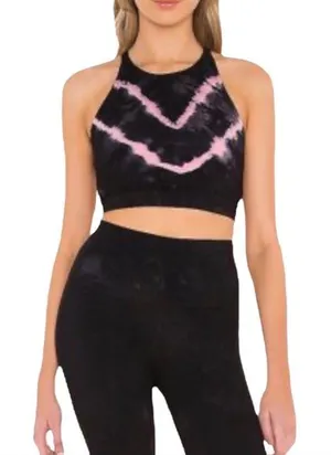 Revolve Electric & Rose Grayson Crop Top Black Pink Size XS NWT thumbnail 1