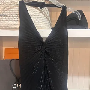 Vintage stunning black sparkly dress thumbnail 2