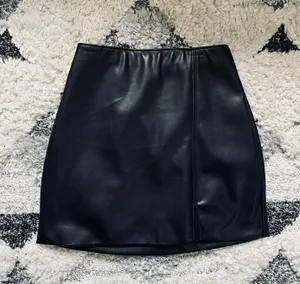 Hollister Black Leather Mini Skirt thumbnail 1