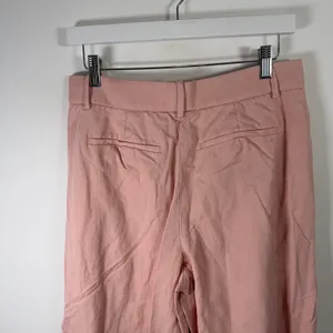 Madewell Slouchy Straight Leg Twill Pants Pink Office Preppy Linen Blend Women 4 thumbnail 11
