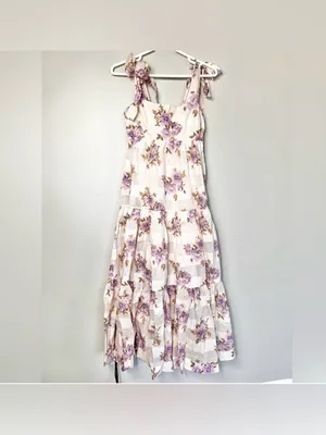 Zimmermann Rosa stripped picnic dress midi floral ruffles size OP/XS thumbnail 5