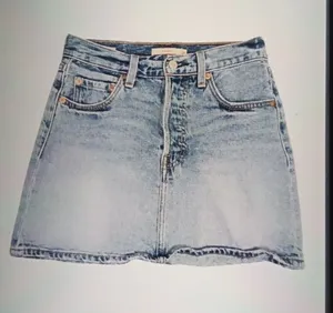 Levis Premium Icon Mini Denium Skirt Light Wash Festival Streetwear Womens 24 thumbnail 1