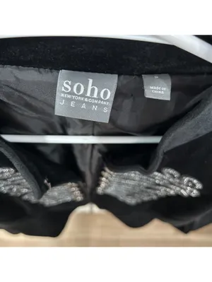 Soho Women's Retro Gothic Military Band Whimsigoth Glamgoth Velvet Jacket S thumbnail 3