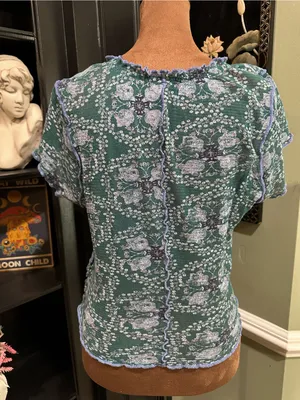 Free People Oh My Baby Crop Mesh Tee – Size Medium thumbnail 9