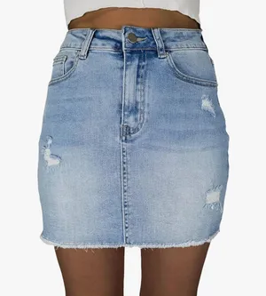 Denim Skirt Blue Size L thumbnail 1