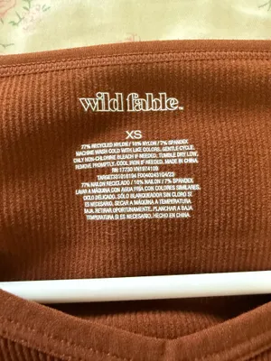 Brown Wild Fable Cropped Long Sleeve thumbnail 3