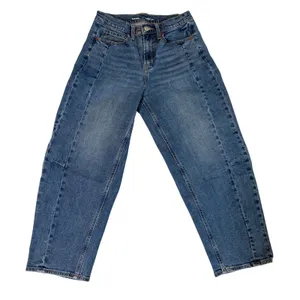 Old Navy Womens Barrel Leg Jeans 4 Blue High-Rise Denim Wide Leg Casual‎ thumbnail 1