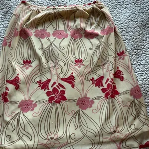 Cream and Red Floral Skirt thumbnail 1