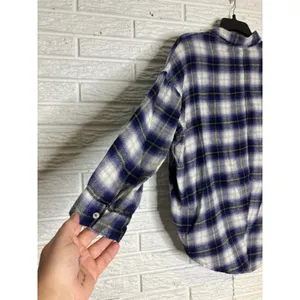 A Shirt Thing Diego plaid flannel‎ Popover top long sleeve women's size small thumbnail 8