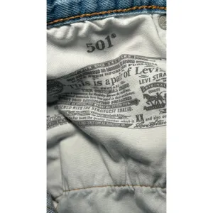 Levi's 501 Original Shorts High Rise 28 Blue‎ Distressed Cut Off Button Fly thumbnail 4