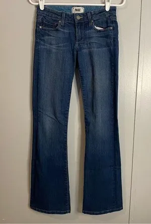 Paige Skyline Bootcut Dark Wash Jeans in Size 24 thumbnail 1
