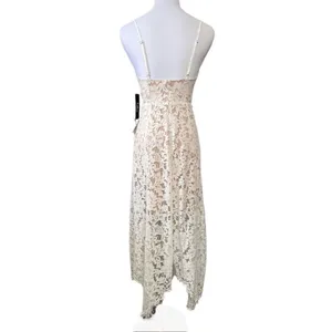 Lulu's One‎ Wish Handkerchief Dress White Lace Midi XS Cruise Wedding Event NWT thumbnail 5