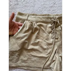 Maurices Shorts Women's Beige Faux Suede Lace Up Stretch Drawstring Size‎ XL NWT thumbnail 3
