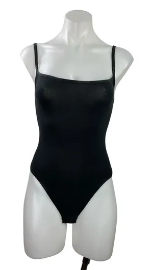 Skims Women's Black Sleeveless Square Neck Cami Camisole Bodysuit Tank Top Sz XS thumbnail 1