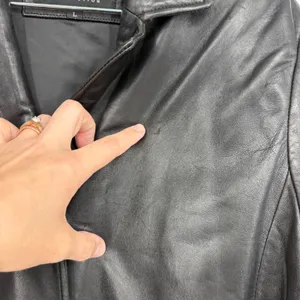 Excelled Collection Women's L Black Genuine Leather Blazer Jacket Y2K thumbnail 4