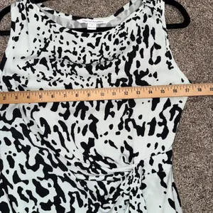 Diane von Furstenberg Draped Silk Dress Women 6 Mint Black Animal Print Exc thumbnail 5