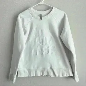 Athleta White Limitless Graphic Crew Sweater Size Medium‎ thumbnail 5