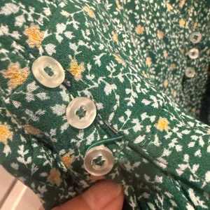 FREE PEOPLE Ditsy Floral Mini Dress‎ in Green size Medium 90s thumbnail 10