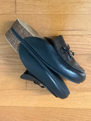 Tory Burch Leather Bow Mules in Black thumbnail 5
