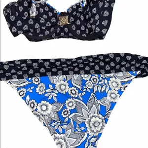 Vera Bradley bikini swimsuit size medium/large navy paisley thumbnail 3
