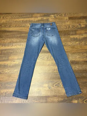 BKE Payton Straight Jeans Womens 29x32 Distressed Stretch Blue Denim thumbnail 6