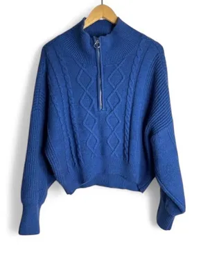 Urban Outfitters Sweaters | Urban Outfitters Lizzie Cable Knit Half-Zip size large. Very soft and excellent condition check all pictures for details and measurements thumbnail 1