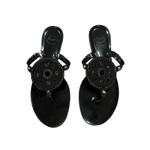 JACK ROGERS Black JELLY Minimalist Sandals Shoes 10 thumbnail 3
