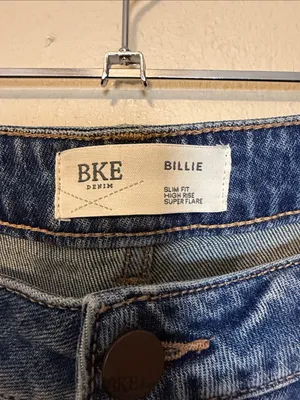BKE Jeans Super Flare Billie Slim Fit High Rise Size 33X34 33 Long thumbnail 7