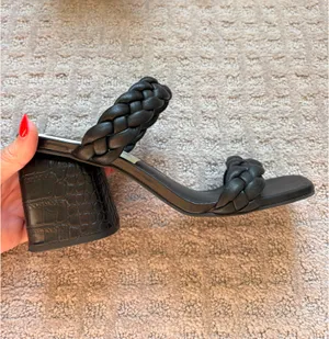 Dolce Vita Braided Black Heel Sandal thumbnail 3
