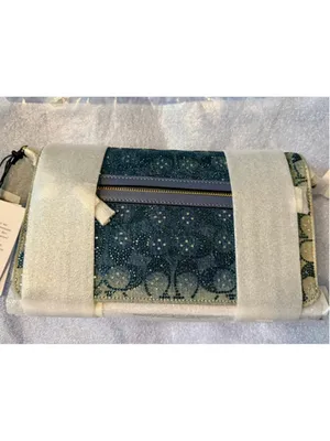 NEW Coach 26 Blue Denim Crystal Signature Tabby Shoulder & Crossbody Bag CDZ3 thumbnail 4