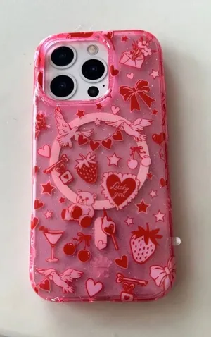 Velvet Caviar Phone Case Pink Heart Bow Glitter iPhone 16 Pro thumbnail 1