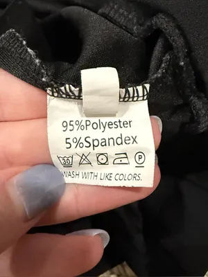 Black Pull On High Rise Pants Size L thumbnail 5
